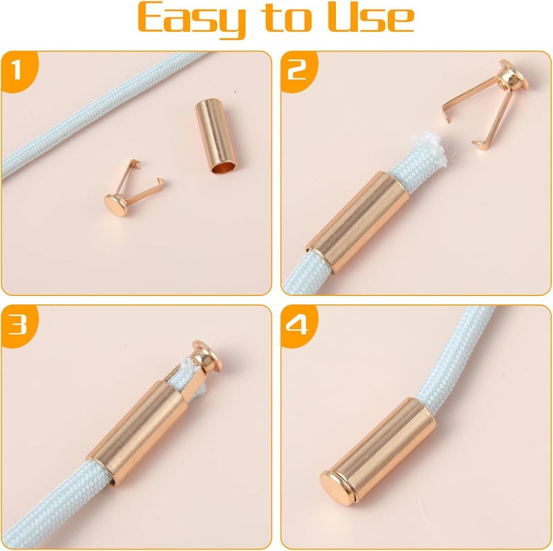 guduling 30sets Shoe Lace Tips,Aglets for Shoelaces, Shoe Lace Ends Tips,0.72in Paracord End Caps for Shoelace Tip Replacement and Design - Image 4